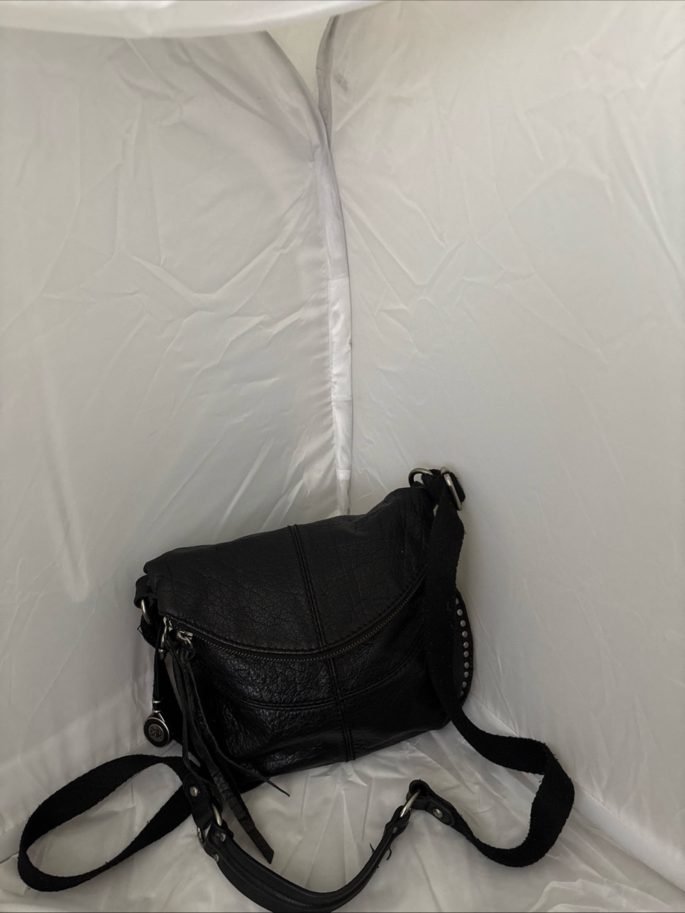 The Sak Black Leather Crossbody Bag